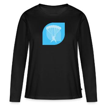 Skydiving Flugsport Adrenalin - Frauen Premium Bio Langarmshirt - Schwarz - Vorne - Julia (174cm)