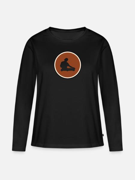 DJ Techno - Frauen Premium Bio Langarmshirt - Schwarz