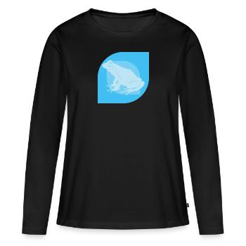 Frog Pond Tree Frog - Women's Premium Organic Long Sleeve Shirt - black - Front - Julia (174cm)