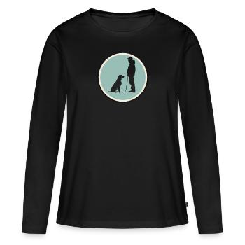 Dog Training Dog Trainer - Women's Premium Organic Long Sleeve Shirt - black - Front - Julia (174cm)