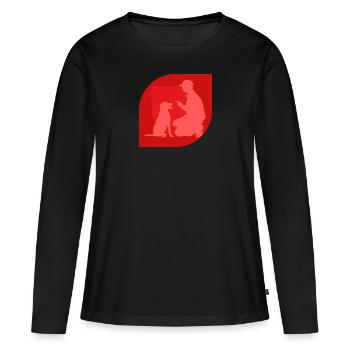 Dressage de chiens Agility - T-shirt manches longues Premium bio Femme - noir - Devant - Julia (174cm)