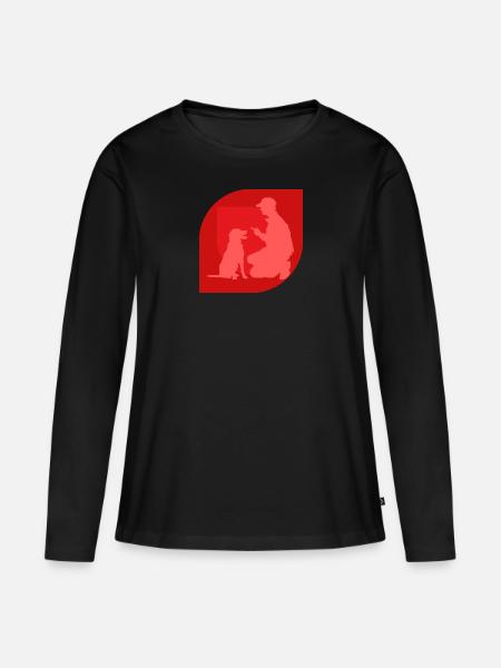 Hundetraining Agility - Frauen Premium Bio Langarmshirt - Schwarz