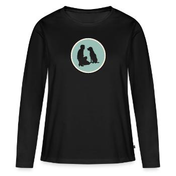 Dog Training Dog Trainer Dog Educator - Women's Premium Organic Long Sleeve Shirt - black - Front - Julia (174cm)