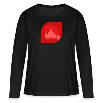 Autocross Motorsport Sportauto - Frauen Premium Bio Langarmshirt - Schwarz - Vorne - Julia (174cm)