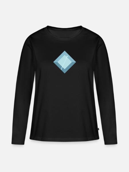 Marathon Ziel - Frauen Premium Bio Langarmshirt - Schwarz