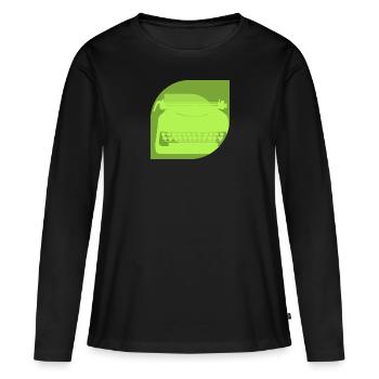 Rugby Feld Try - Frauen Premium Bio Langarmshirt - Schwarz - Vorne - Julia (174cm)