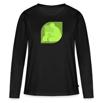 Tierarzt Tiermedizin - Frauen Premium Bio Langarmshirt - Schwarz - Vorne - Julia (174cm)