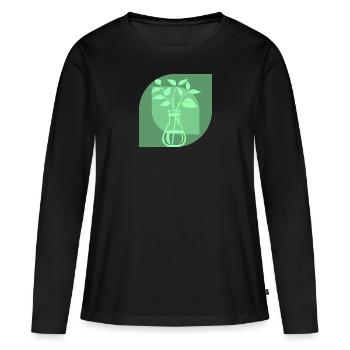 Etudes de biologie - T-shirt manches longues Premium bio Femme - noir - Devant - Julia (174cm)