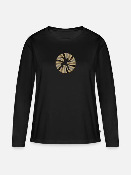 Breakdance Power Moves - Frauen Premium Bio Langarmshirt - Schwarz