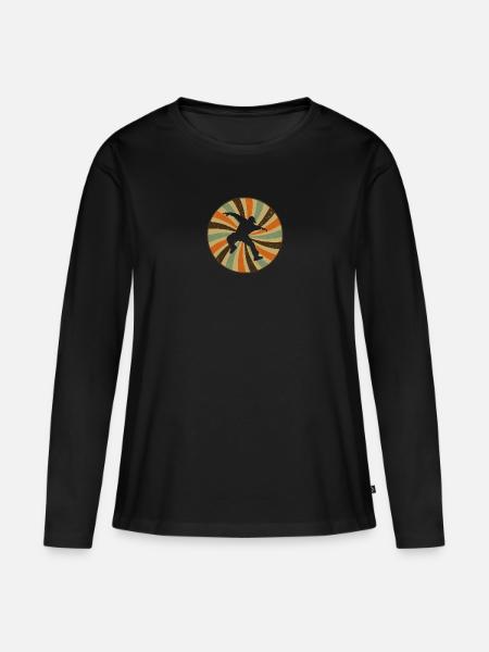 Breakdance Power Moves Tanz - Frauen Premium Bio Langarmshirt - Schwarz