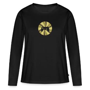 Gaming PC Console - Women's Premium Organic Long Sleeve Shirt - black - Front - Julia (174cm)