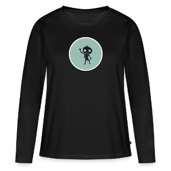 Zombie Gehen - Frauen Premium Bio Langarmshirt - Schwarz - Vorne - Julia (174cm)