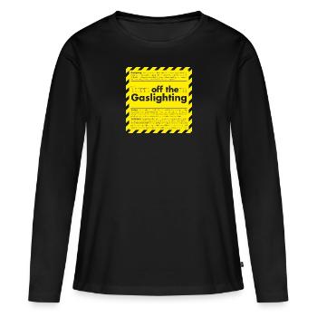 Éclairage au gaz - T-shirt manches longues Premium bio Femme - noir - Devant - Julia (174cm)
