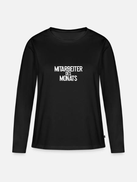 Mitarbeiter des Monats - Frauen Premium Bio Langarmshirt - Schwarz