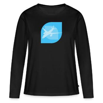 Aerospace Engineering Aircraft Aviation - Women's Premium Organic Long Sleeve Shirt - black - Front - Julia (174cm)