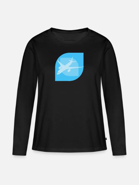 Aerospace Engineering Flugzeug Luftfahrt - Frauen Premium Bio Langarmshirt - Schwarz