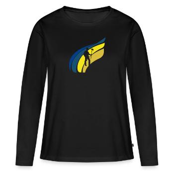 Bergbau Bergmann Bergarbeiter - Frauen Premium Bio Langarmshirt - Schwarz - Vorne - Julia (174cm)