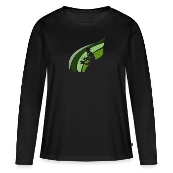 Chef cuisinier - T-shirt manches longues Premium bio Femme - noir - Devant - Julia (174cm)