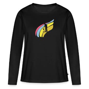 Blume Gartenarbeit Gartenbau - Frauen Premium Bio Langarmshirt - Schwarz - Vorne - Julia (174cm)