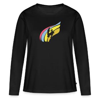 Hairdresser Hairdressing Comb - Women's Premium Organic Long Sleeve Shirt - black - Front - Julia (174cm)