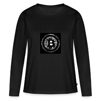 Le Bitcoin Bitcoin - T-shirt manches longues Premium bio Femme - noir - Devant - Julia (174cm)