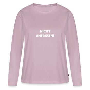 Do not touch! - Women's Premium Organic Long Sleeve Shirt - dusky pink - Front - Julia (174cm)