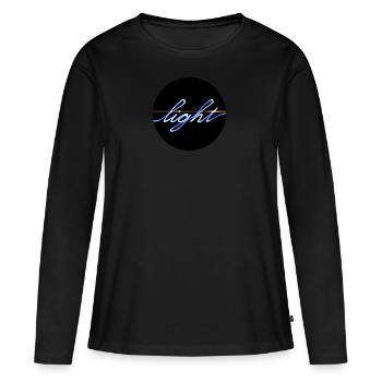 lumière - T-shirt manches longues Premium bio Femme - noir - Devant - Julia (174cm)