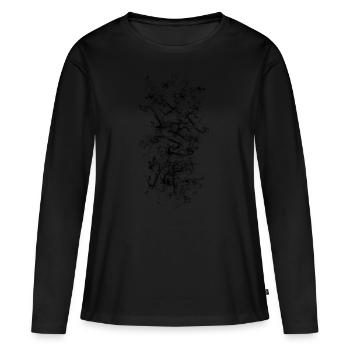 Ungewöhnliches Muster Dreck Blitze Horror - Frauen Premium Bio Langarmshirt - Schwarz - Vorne - Julia (174cm)