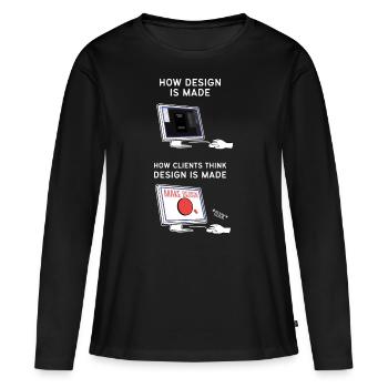 Designerin Grafiker Grafik Designer Künstler - Frauen Premium Bio Langarmshirt - Schwarz - Vorne - Julia (174cm)