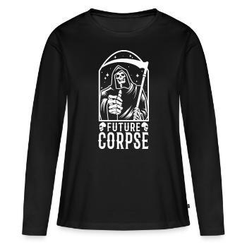 Futur cadavre - T-shirt manches longues Premium bio Femme - noir - Devant - Julia (174cm)