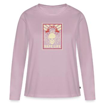 VAPE LIFE / VAPING - Women's Premium Organic Long Sleeve Shirt - dusky pink - Front - Julia (174cm)