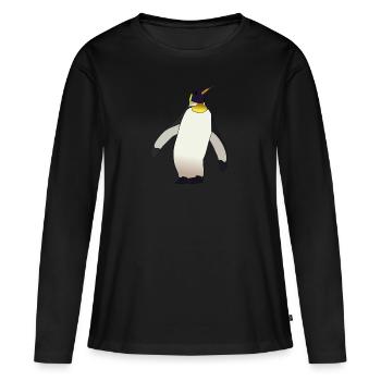 manchot - T-shirt manches longues Premium bio Femme - noir - Devant - Julia (174cm)
