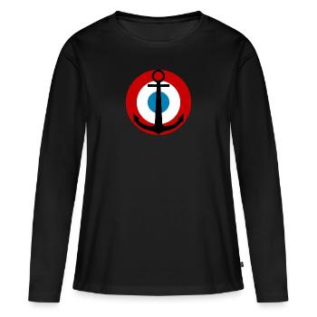 COCARDE MARINE - AS2010 - Women's Premium Organic Long Sleeve Shirt - black - Front - Julia (174cm)