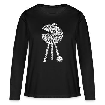 Grill BBQ Barbecue Grill Master Father Grilling - T-shirt manches longues Premium bio Femme - noir - Devant - Julia (174cm)