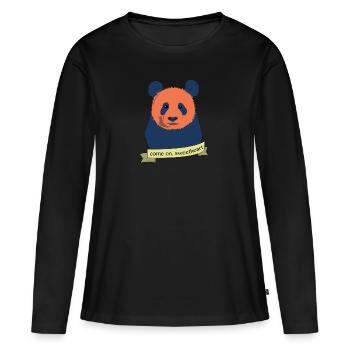 Come on, Sweetheart | Animal Fashion - Frauen Premium Bio Langarmshirt - Schwarz - Vorne - Julia (174cm)