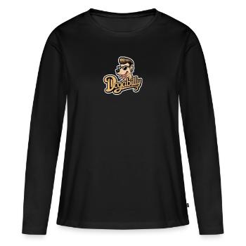 Chien avec des lunettes de soleil - T-shirt manches longues Premium bio Femme - noir - Devant - Julia (174cm)