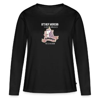 S'il vous plaît ne pas répondre! Je suis ennuyé! - T-shirt manches longues Premium bio Femme - noir - Devant - Julia (174cm)