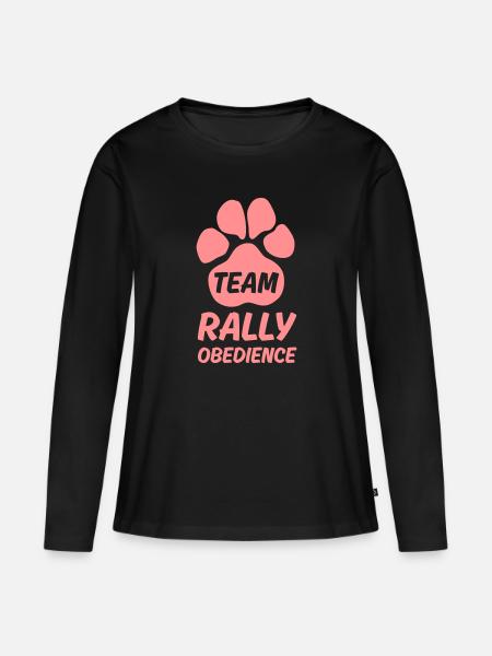 Team Rally Obedience - Hundepfote - Hundesport - Frauen Premium Bio Langarmshirt - Schwarz