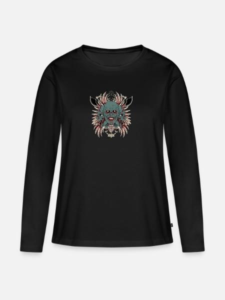 zombies - Frauen Premium Bio Langarmshirt - Schwarz