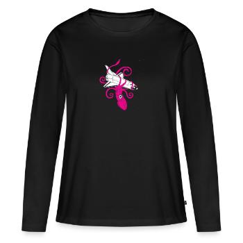 Squid vs Space Shuttle - Frauen Premium Bio Langarmshirt - Schwarz - Vorne - Julia (174cm)