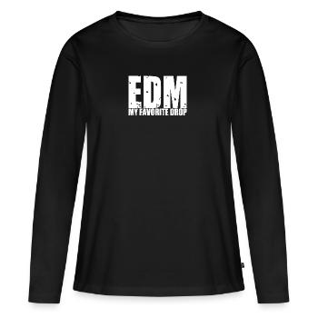 EDM par Kaotika - T-shirt manches longues Premium bio Femme - noir - Devant - Julia (174cm)