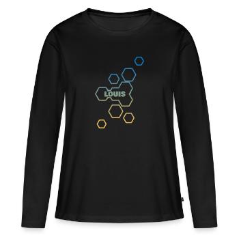 Camouflage with honeycombs for Louis - Women's Premium Organic Long Sleeve Shirt - black - Front - Julia (174cm)
