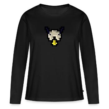 Pixel Hund - Frauen Premium Bio Langarmshirt - Schwarz - Vorne - Julia (174cm)