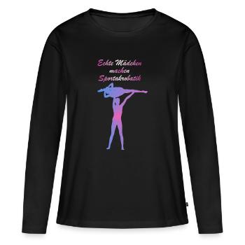 Real Girl Sports Acrobatics - Women's Premium Organic Long Sleeve Shirt - black - Front - Julia (174cm)