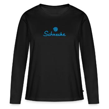 Schnecke - Frauen Premium Bio Langarmshirt - Schwarz - Vorne - Julia (174cm)