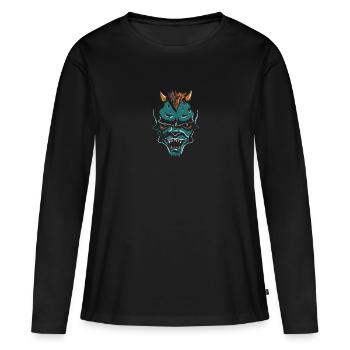 shirt, conception, t-shirt - T-shirt manches longues Premium bio Femme - noir - Devant - Julia (174cm)