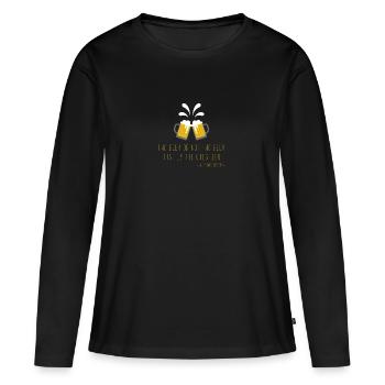 Two beer - Women's Premium Organic Long Sleeve Shirt - black - Front - Julia (174cm)