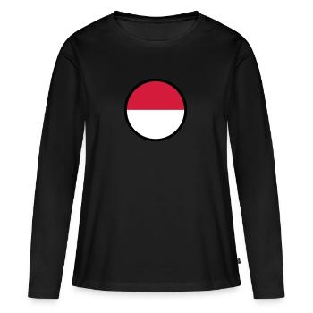 Sous le signe de l'Indonésie - T-shirt manches longues Premium bio Femme - noir - Devant - Julia (174cm)