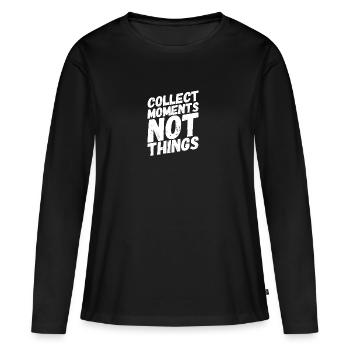 Travel the World - Travel / Travel / Gift - Women's Premium Organic Long Sleeve Shirt - black - Front - Julia (174cm)