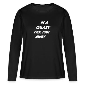 dans une galaxie bien loin - T-shirt manches longues Premium bio Femme - noir - Devant - Julia (174cm)